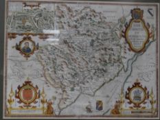 A coloured JOHN SPEED map of the 'Countye of Monmouth' Condition Report: please request* *