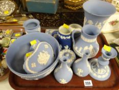 A collection of Wedgwood powder blue Jasperware ETC Condition Report: please request* *Condition