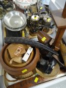 Parcel of electroplate, wooden items ETC Condition Report: please request* *Condition is not