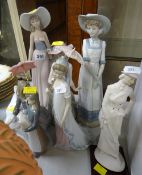 Six Lladro-style figurines ETC Condition Report: please request* *Condition is not stated in this