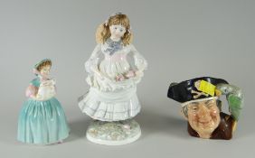 A Royal Doulton character jug Long John Silver together with a Royal Doulton figurine Bunny - HN2214