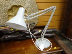 A retro battleship-grey angle-poise lamp Condition Report: please request* *Condition is not