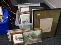 A parcel of mixed small pictures Condition Report: please request* *Condition is not stated in