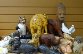 A collection of animal ornaments Condition Report: please request* *Condition is not stated in