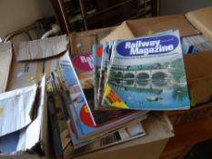 Six boxes of vintage 1980s railway & steam railway magazines Condition Report: please request* *