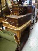 A pine barley-twist wash stand Condition Report: please request* *Condition is not stated in this