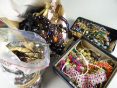 A large parcel of mixed costume jewellery Condition Report: please request* *Condition is not stated