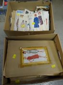 Two boxes of knitting patterns Condition Report: please request* *Condition is not stated in this