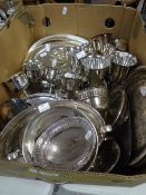 Two boxes of mixed EPNS Condition Report: please request via email. Condition reports not stated