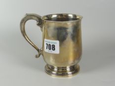 A silver mug of plain form, 6.8ozs Condition Report: please request via email. Condition reports not
