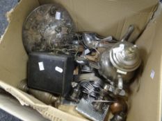 A parcel of EPNS, loose cutlery ETC Condition Report: please request via email. Condition reports