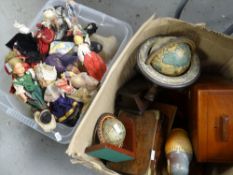 Collection of souvenir dolls & a box of wooden items ETC Condition Report: please request via email.