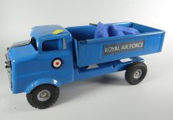 A blue Triang RAF flatbed truck with original canvas cover & original box Condition Report: please