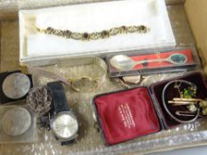 A parcel of jewellery & watches ETC including some gold content Condition Report: please request via