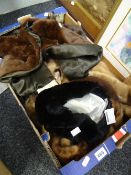 A parcel of vintage fur hats ETC Condition Report: please request via email. Condition reports not