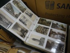 Two large albums of vintage postcards, various British & European topographical interest Condition
