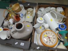 Two boxes of kitchen pottery Condition Report: please request via email. Condition reports not