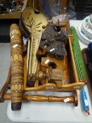 A parcel of exotic wooden ornaments ETC Condition Report: please request via email. Condition