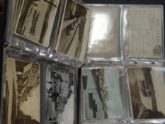 Four albums of vintage postcards including Northern England cities - London & British sights of