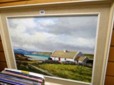 Oil on canvas by MAURICE C WILKS entitled verso 'Galway Cottage', signed Condition Report: please
