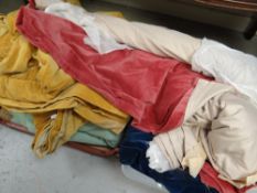 A parcel of curtain fabric ETC Condition Report: please request via email. Condition reports not