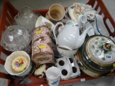 Box of mixed china & pottery Condition Report: please request via email. Condition reports not