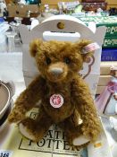 A modern Steiff gift box teddy bear (as new) Condition Report: please request via email. Condition