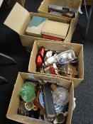 Three boxes of mixed items & two boxes of books Condition Report: please request via email.