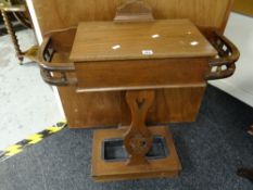 A vintage umbrella & glove stand