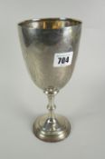 A silver chalice of plain form, 7.4oz, London 1919 Condition Report: please request via email.