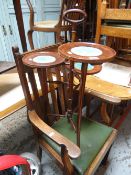 A three-tier mahogany vintage cake-stand Condition Report: please request via email. Condition