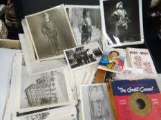 An archive of Enrico Caruso opera ephemera including posters, records & drawings attributed him