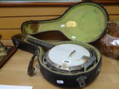 A Ludwig banjo from Chicago, USA in original case Condition Report: please request via email.