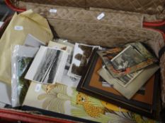 A suitcase of postcards, vintage scrapbook & contents ETC Condition Report: please request via