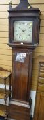 An early nineteenth century oak encased longcase clock inscription for William Hesman of Reigate