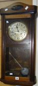 A polished pendulum wall clock Condition Report: please request via email. Condition reports not