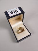 A 9ct yellow gold wedding band, 8.7grams Condition Report: please request via email. Condition