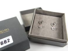 A pair of Orchid Pink Sapphire earrings (RRP £300) Condition Report: please request via email.