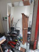 Large rectangular bevel plated wall mirror