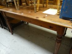 A pine farmhouse table, 150lx87wx76h cms Condition Report: please request via email. Condition
