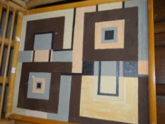 Abstract geometric oil on canvas