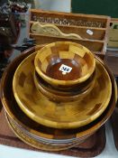 A parcel of modern wood turned bowls ETC Condition Report: please request via email. Condition