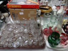 A quantity of glassware including cranberry glass Condition Report: please request via email.
