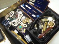 A parcel of costume jewellery & watches ETC Condition Report: please request via email. Condition