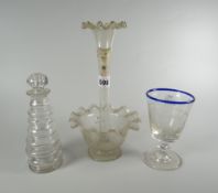 A nineteenth century Oddfellows Lodge Masonic etched goblet for William Walker, an antique etched