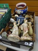 A box of mixed pottery Condition Report: please request via email. Condition reports not stated with