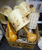 A parcel of retro table lamps Condition Report: please request via email. Condition reports not
