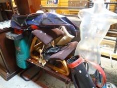 A parcel of mixed items including clear plastic mannequin, another mannequin ETC Condition Report: