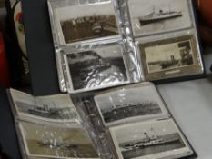 Two albums of mainly maritime postcards Condition Report: please request via email. Condition