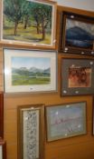 A parcel of pictures including Irish scene oil on board by PAUL PROUD Condition Report: please